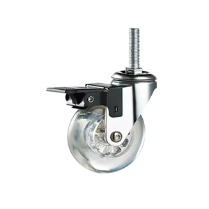 Wholesale Custom All Transparent PU Furniture Casters Polyurethane <b>Wheel</b> Swivel Caster <b>for</b> Office Chair - Product Image 3