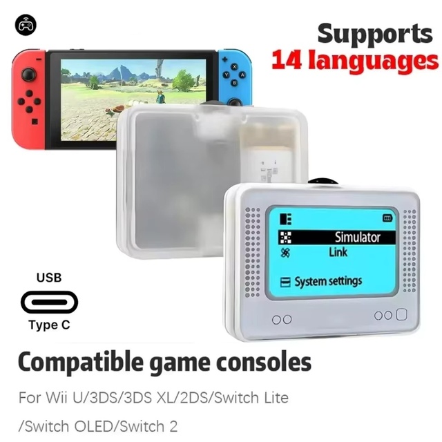 Chargeable NFC Intelligent Simulator Emulator Universal NFC Writer For Switch Series /WiiU /3DS Game Accessory