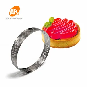 Tart Tròn Bằng Thép Không Gỉ Nhỏ 4.5Cm Để Nướng Vòng Chịu Nhiệt Bánh Mousse Nhẫn Cookie Dụng Cụ Làm Bánh Pastry