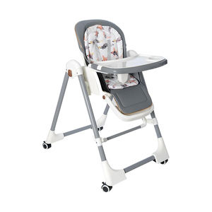 Chaise haute multifonctionnelle pour enfants, chaise haute pour bébé avec double plateau pour la chambre et la cuisine, structure en métal - Product Image 1