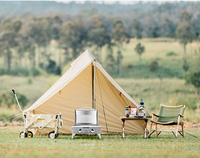 Gril à gaz portable à 2 brûleurs en acier inoxydable-Réchaud de camping pour barbecue extérieur avec utilisation de pique-nique