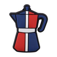 Breloques de chaussures en gros avec drapeau dominicain, design personnalisé, en caoutchouc PVC, pour sabots, décorations de chaussures, breloques pour bracelets