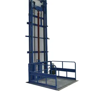 Barato 1000kg solo mástil montado en la pared de Interior de carga mercancías cadena de elevación panel de control elevador de carga pequeño elevador de carga