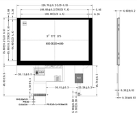 Waiken Schneller Versand 4,3 Zoll 800x480 Auflösung Medizinische Industrielle TN TFT Touchscreen-Module 1000 cd/m² Helligkeit LCD