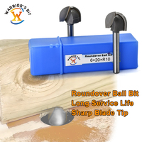 Fraise à rainurer Warrior's Bit Roundover Ball Bit pour routeur CNC, fraises de gravure de haute précision à grande vitesse pour panneaux organiques, MDF, bois, PVC, OEM, ODM