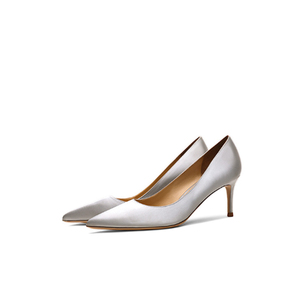 Classy <b>Lady</b> Pumps High Quality Classic Luxury Mid Heel <b>Shoes</b> 6cm Thin Fabric <b>Formal</b> Style Commuting Work Banquets Summer Autumn - Product Image 3