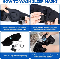 Masque d'écouteurs de sommeil 3D pour hommes et femmes dormeurs latéraux voyage insomnie relaxation méditation électronique grand public