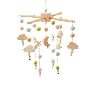 Oem Juguetes Par Abebe fatto a mano Boho in legno bambino Mobile letto per bambini ornamento campana culla per bambini Mobile