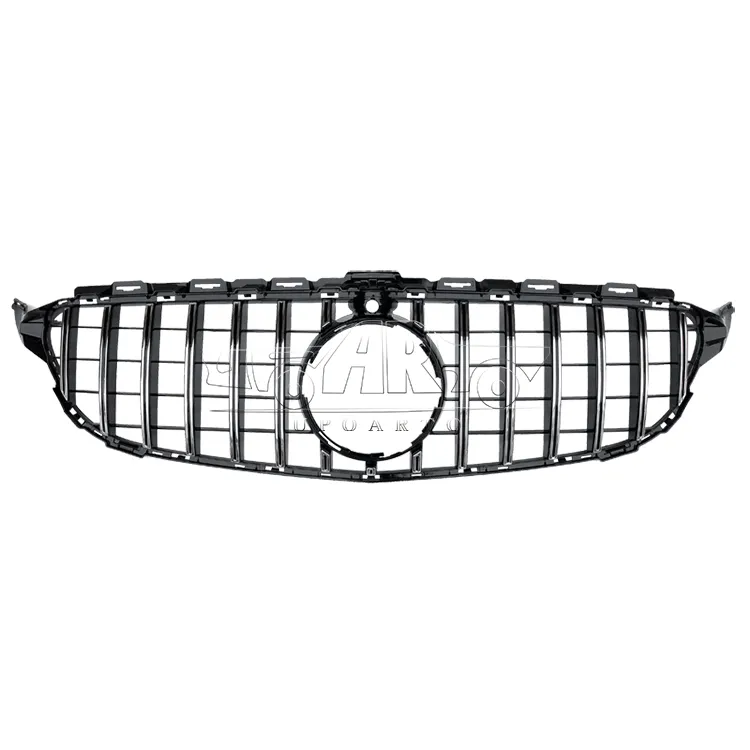 New Popular Car With Camera GTR Style W205 Front Grill Black Bumper Grille For Mercedes-Benz C Class W205 2015 2016 2017 2018