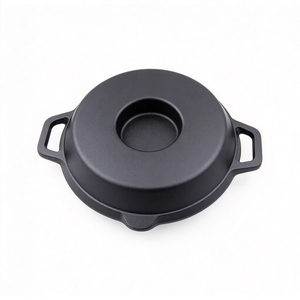 Plat de cuisson en fonte pré-assaisonné pour poulet, friteuse, rôtissoire à volaille, plat à rôtir la <span class=keywords><strong>dinde</strong></span> avec support pour canette de bière, pour four, cuisinière ou barbecue extérieur - Product Image 6