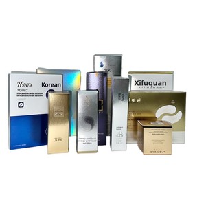 Boîte cadeau cosmétique personnalisable <span class=keywords><strong>en</strong></span> <span class=keywords><strong>carton</strong></span> mat <span class=keywords><strong>argenté</strong></span> et blanc avec logo imprimé et <span class=keywords><strong>plateau</strong></span> pliable - Product Image 4