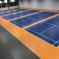 Prix réduits : Revêtement de sol en rouleau pour badminton, combinaison multicolore, texture bois, résistant, pour studio de danse, alternative, à acheter