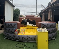 Taureau mécanique gonflable électrique Rodeo Games, château gonflable durable à vendre, centre commercial extérieur, école, matériau PVC
