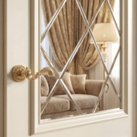 Poignée de porte baroque ISILINE, en laiton doré foncé, style européen classique, pour porte intérieure de chambre