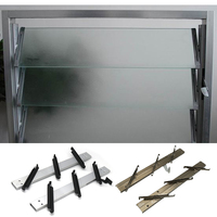Fenêtre à persiennes en verre avec cadre en aluminium de sécurité pour balcon moderne