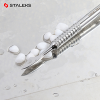 Staleks Professional European Manicure Double End Stainless Steel Push Does Not Hurt Hands Non-slip Nail Care Tools for Dead