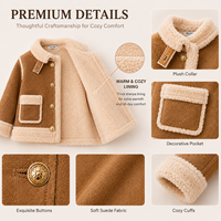 Veste d'hiver pour filles, manteau chaud, vêtements d'extérieur tendance pour tout-petits, style boutique, vente en gros pour enfants