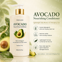 Soin capillaire naturel à l'avocat, huile pressée à froid en gros, système de réparation pour cheveux secs et crépus, gamme de soins capillaires personnalisée OEM