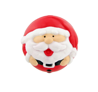 Balle anti-stress de Noël en PU Père Noël - Jouet et cadeau avec emballage individuel en sachet OPP pour tous les âges