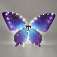 Jouet volant papillon à commande Bluetooth 2.4G, ailes lumineuses LED, ornithoptère bionique à battements d'ailes pour enfants et adultes, décoration de fête