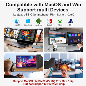 Extensor de Pantalla para Portátil de 15.6 Pulgadas 1080P, Monitor Portátil Plegable de Tres Pantallas IPS USB C para Portátiles de 15.6-17.3 Pulgadas, Multidispositivo - Product Image 5