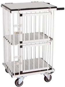 PetFit 럭셔리 접이식 휴대용 알루미늄 개 쇼 트롤리 <span class=keywords><strong>2</strong></span> 개 경량 플라스틱 트레이 여러 색상 스냅 버튼 - Product Image 2