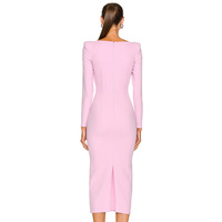 Robe formelle en tricot élégante de luxe à coupe croisée sur mesure de l'usine 2023, mode coréenne