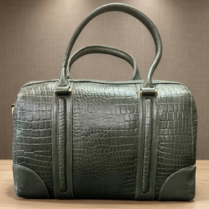 Pochette en cuir de crocodile BS INTERNATIONAL fabriquée en Inde, mode féminine, cuir véritable, grande capacité, fermeture éclair, pliable, imperméable - Product Image 1