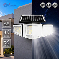 Lampe murale solaire Solarup, haute luminosité, avec capteur, rechargeable, étanche, pour extérieur, garage, porte d'entrée