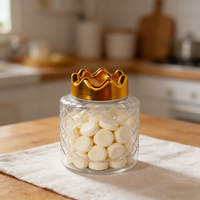 Pot en plastique PET rond pour biscuits, en-cas et aliments, emballage alimentaire en PET