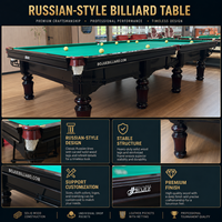 12ft Russischer Pyramiden-Billardtisch Professioneller Vollholz-Billardtisch 45mm Schieferplatte für Club-Wettbewerbe