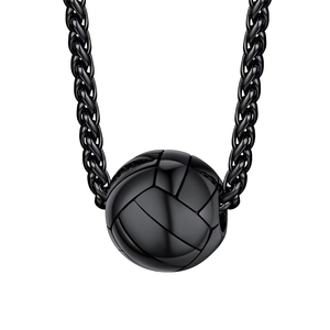 <span class=keywords><strong>Collier</strong></span> pendentif en acier inoxydable pour homme, nouveau bijou en forme de balle pour les fans de football, basketball, baseball, rugby, cadeau pour homme et femme - Product Image 6