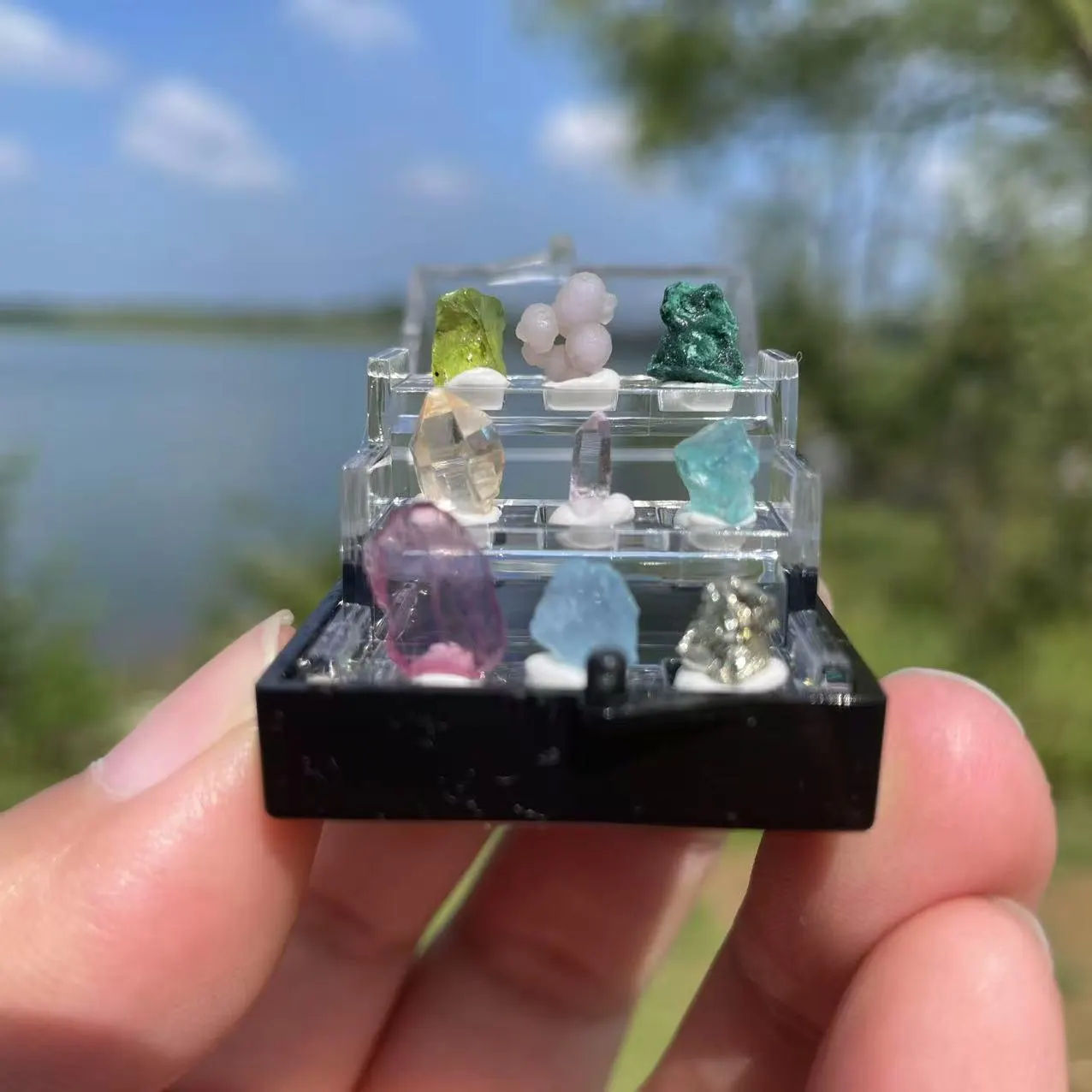 Narural Mixed Crystal Specimen Box