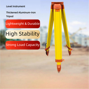 Trépied de topographie robuste en aluminium <span class=keywords><strong>pour</strong></span> théodolite, <span class=keywords><strong>peinture</strong></span> jaune, conception épaissie, niveau laser de mesure, garantie 1 an, OEM/ODM Chine - Product Image 2