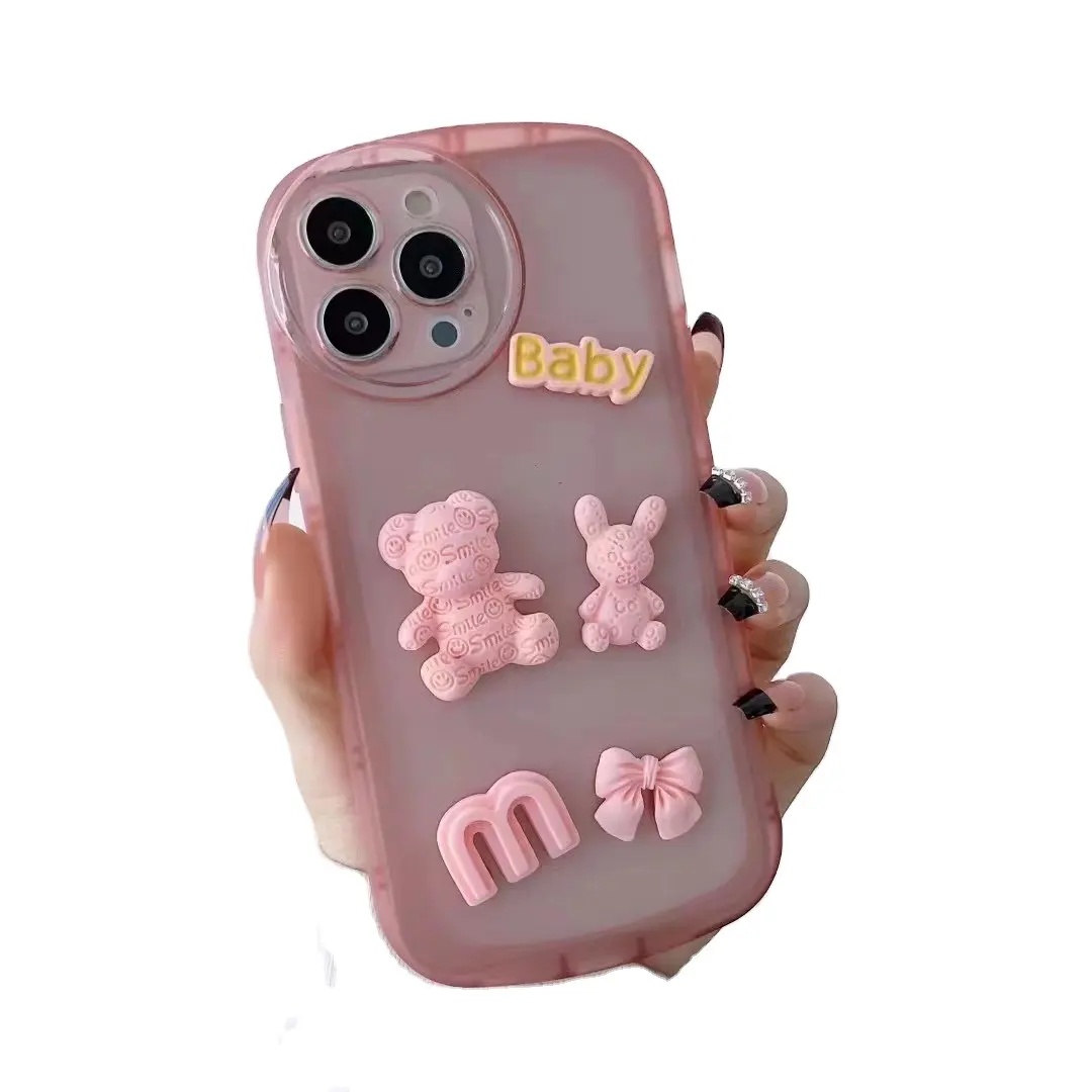 Hot selling fashion Bear phone case cute phone suitable for iPhone 11-14 gift for girls