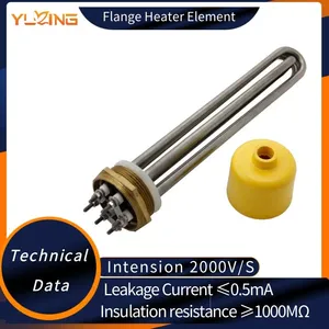 Calentador de agua de inmersión Tubular Industrial eléctrico, para elemento de calefacción líquida, 3kw/6kw/9kw/12kw/15kw
