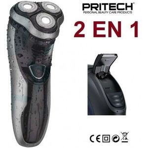 Afeitadora Eléctrica Pritech 2 en 1, Recargable, para Uso en Seco y Húmedo, Recortadora de Barba para Hombre, Modelo Chino 8436539106852 - Product Image 3