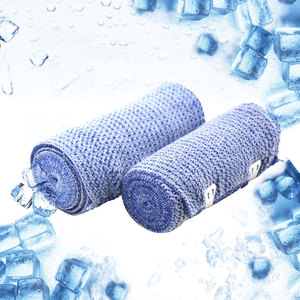 Benda Refrigerante 7,5cm*3,2m Blu con Clip, Benda Fredda Istantanea in Cotone Traspirante Elastico ISO per Atleti - Product Image 3