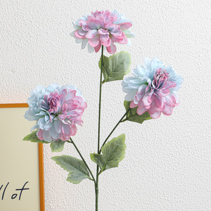 Nouvelles fleurs artificielles Dahlia à tige unique, effet toucher réel, haute qualité, 2 têtes, pour la décoration de la maison, Noël, fête des Mères - Product Image 4
