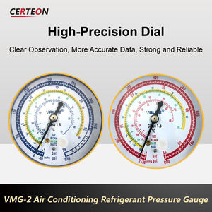 Herramienta HVAC duradera con doble manómetro dial de 68mm y visor para presión de refrigerante - Product Image 3