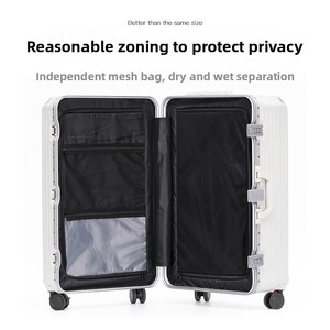 Set di Valigie in Policarbonato con Telaio in Alluminio Leggero, 24 Pollici, Unisex per Studenti, Bagaglio da Viaggio con Ruote - Product Image 3
