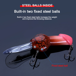 XINV Newbility JJ01 85MM/27G OEM/ODM Leurre # Leurre de plongée <span class=keywords><strong>en</strong></span> plastique à 2 hameçons pour eau salée, type Bass, avec longue queue, compatible Yamaha <span class=keywords><strong>Banshee</strong></span> 350 - Product Image 5