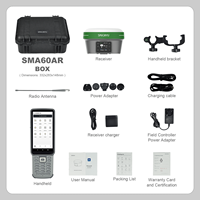 SMA60AR Rover RTK GNSS Receiver tampilan layar OLED, kemampuan Photogrammetry dan maintenout Visual, 4G,NFC, salah, kamera ganda