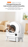 Bac à litière pour chat à nettoyage automatique, cabine fermée de 80 L, rappel de niveau de remplissage, système de contrôle à distance Wi-Fi 2,4 G