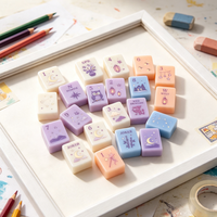 Tuiles de Mahjong rose pâle, esthétique vintage coquette, présentoir de table, pièces de Mahjong en acrylique solide haute brillance