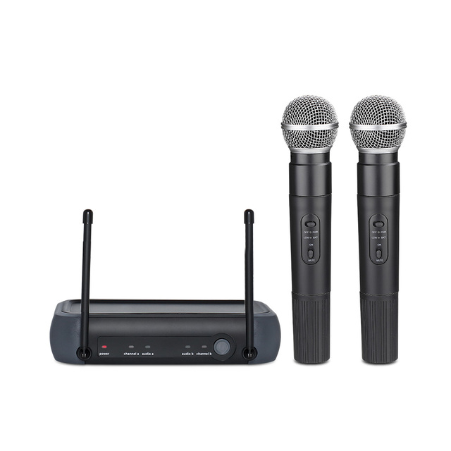 Cheap Price Dual Channel Vocal Set VHF Handheld Wireless Microphone for Teaching Speech Cordless Microphone