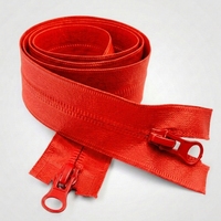 Fermeture éclair longue réversible à glissière continue en nylon TPU noir écologique, étanche, à verrouillage automatique, avec logo personnalisé sur les dents