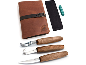 Set di 3 <span class=keywords><strong>Coltelli</strong></span> Premium <span class=keywords><strong>per</strong></span> Intaglio del <span class=keywords><strong>Legno</strong></span> con Custodia in Pelle e Pietra <span class=keywords><strong>per</strong></span> Affilare <span class=keywords><strong>per</strong></span> Lavorazione del <span class=keywords><strong>Legno</strong></span> Fai-da-Te - Product Image 4