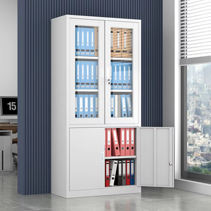 Armoires de rangement en métal à 2 portes en verre pour bureau Armoire de classement en acier Armoire de rangement en acier à <span class=keywords><strong>6</strong></span> <span class=keywords><strong>tiroirs</strong></span> - Product Image 4