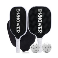 Raquette de pickball en fibre de verre graphite Surface mate sablée Équipement de sport personnalisé Pagaie de pickball